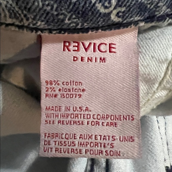 Revice La La Land Jeans Blue Bandana Print Distressed Skinny USA Premium Denim - Picture 11 of 13
